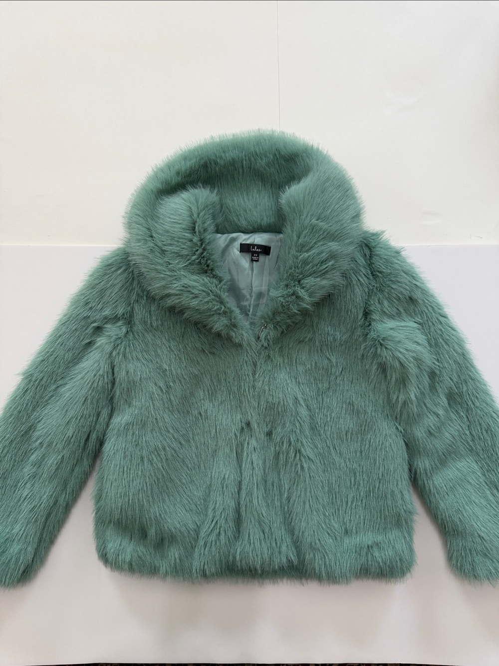 Lulu's Mint Green Faux-Fur Teddy Jacket